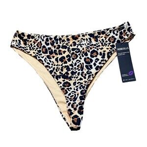 REBDOLLS  Feelin Nauti High Cut Waist Swim Bottom Animal Print Size 2X‎ NWT